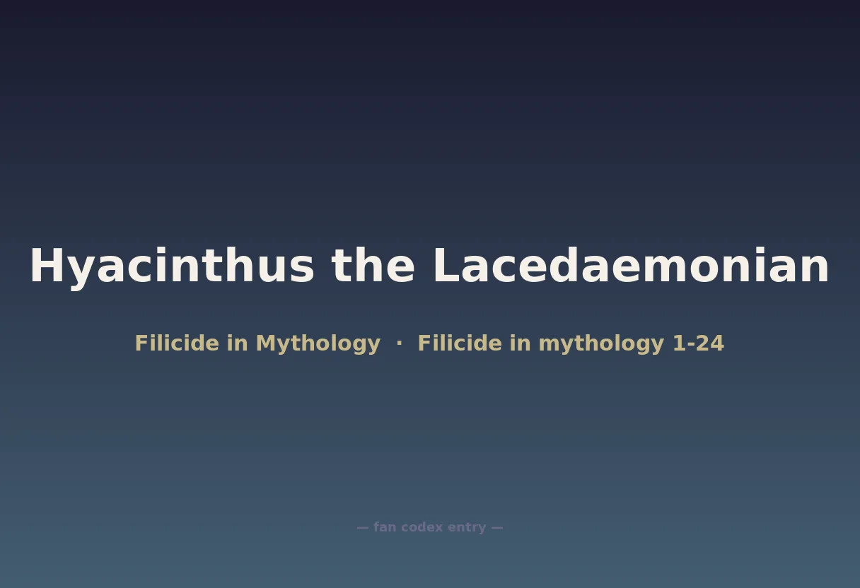 Hyacinthus the Lacedaemonian