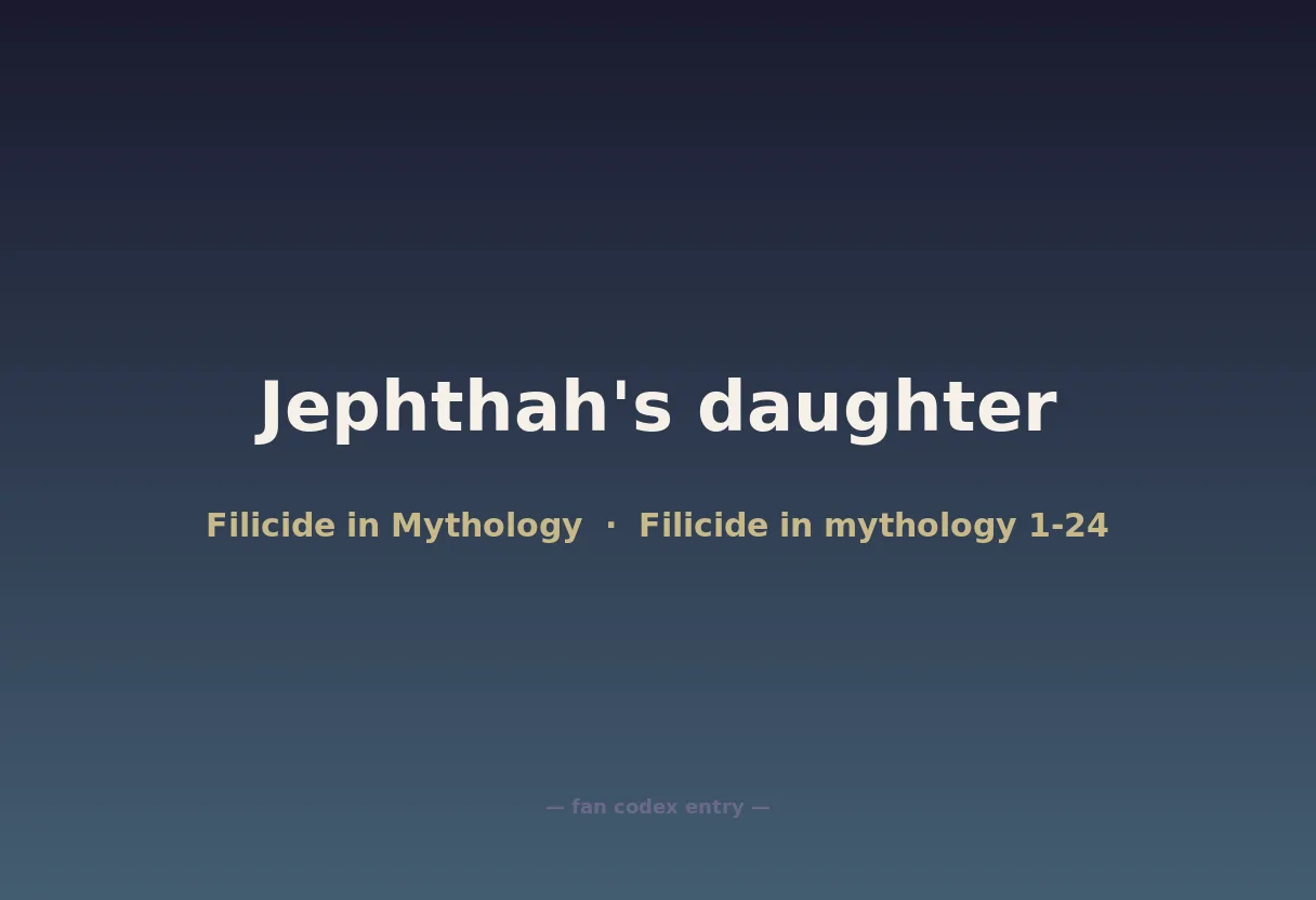 Jephthah's daughter